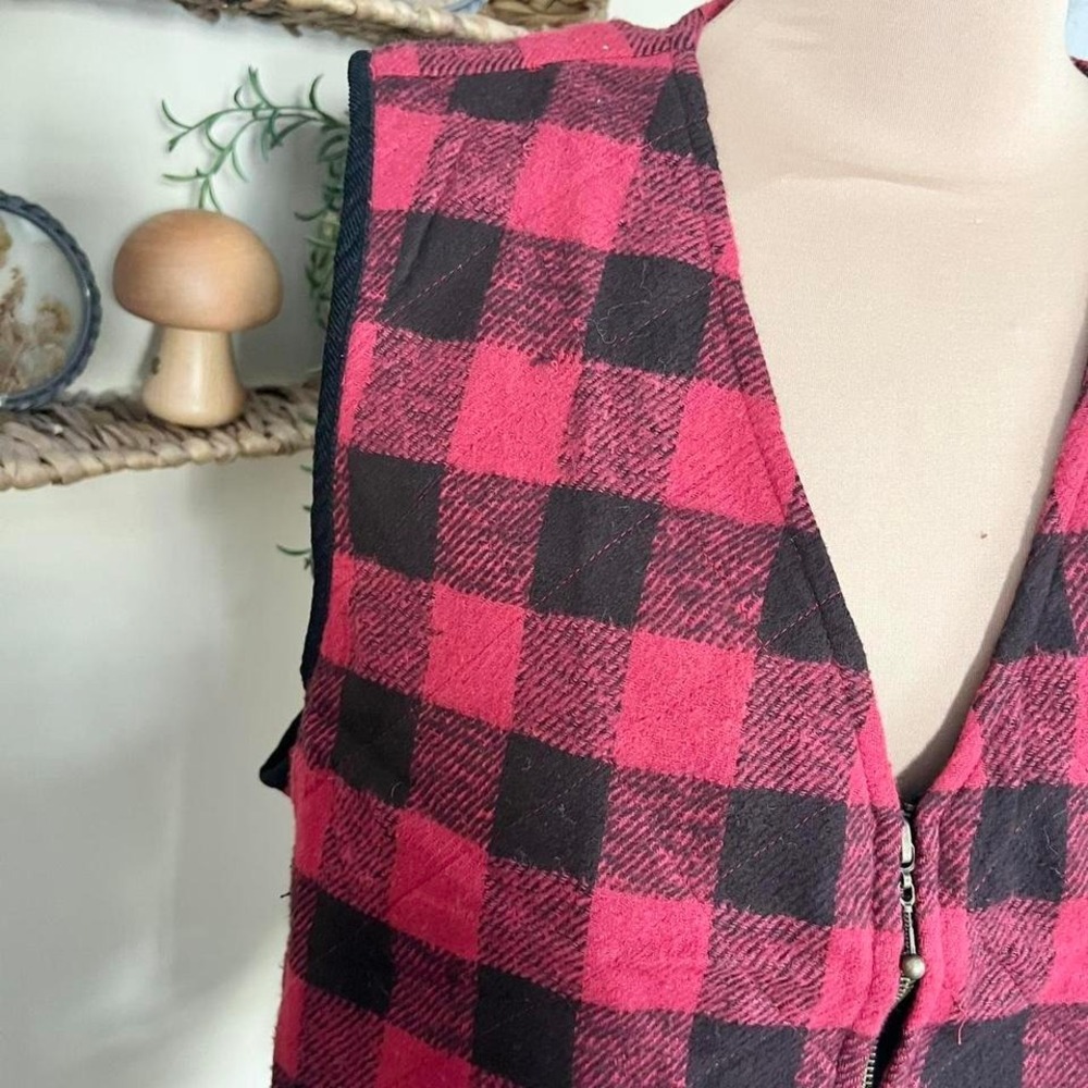 Vintage Rosettes 90s Deadstock Plaid Vest - Picture 4 of 5